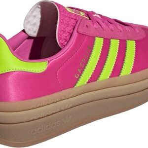 Adidas Gazelle Women's Pink and Lime Sneakers